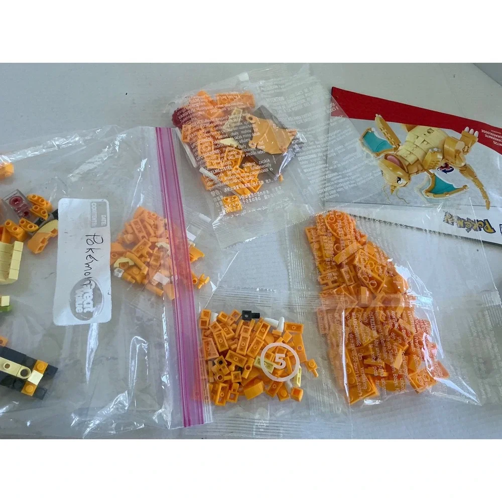Mega Pokemon Dragonite HKT25 Building Set Poseable Figure with Manual